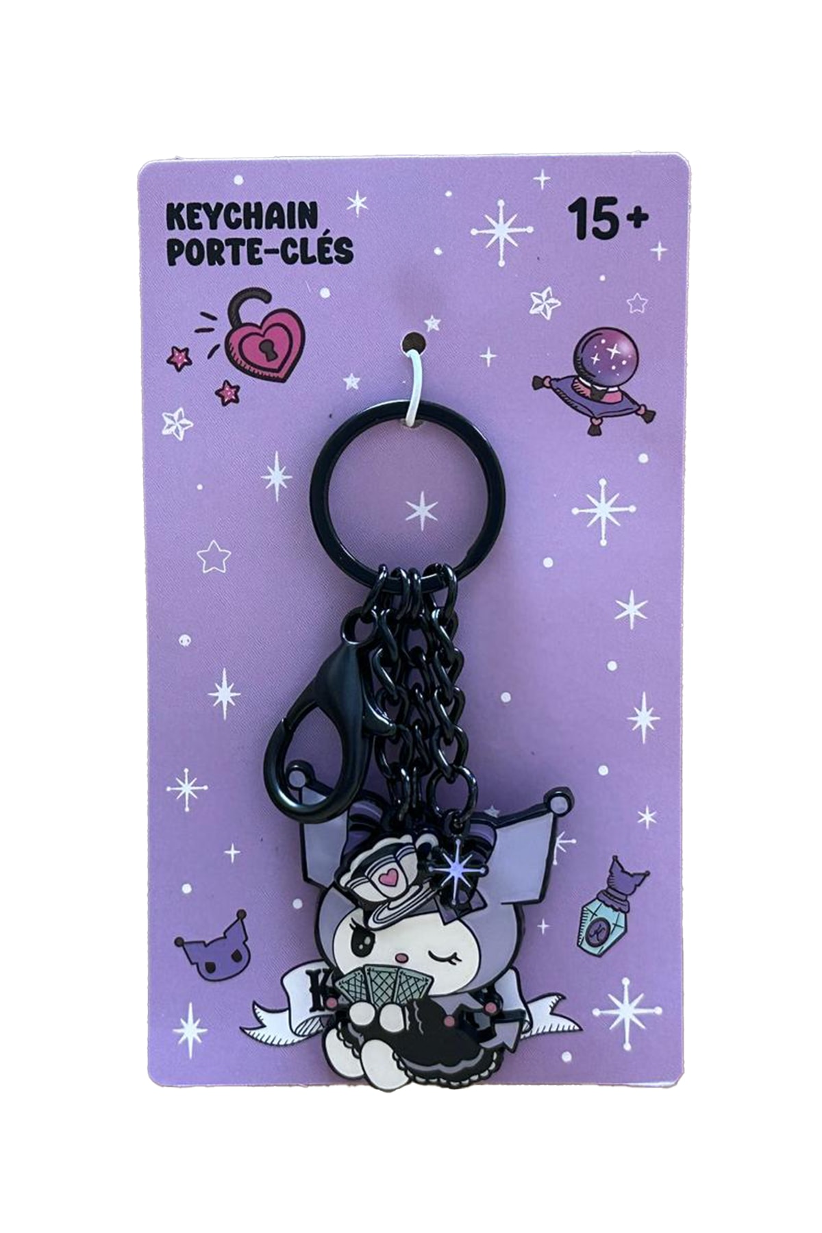 Sanrio Lisanslı Kuromi Metal Anahtarlık