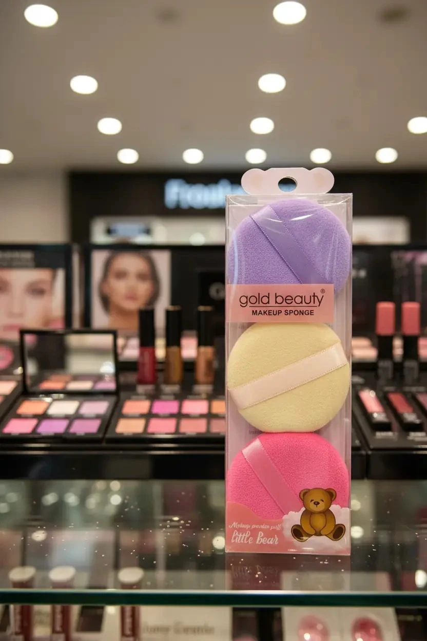 3'lü Yuvarlak Makyaj Pudra Süngeri