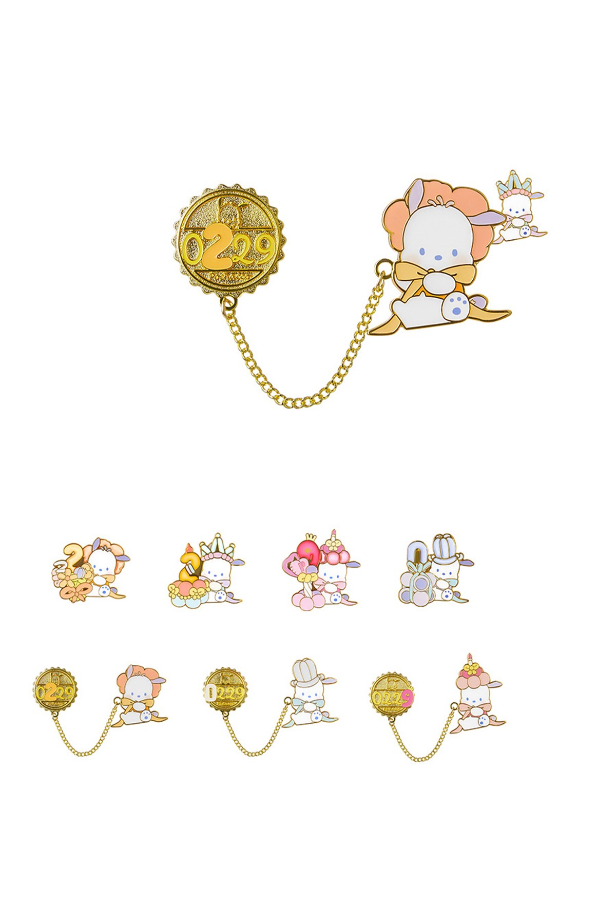 Sanrio Lisanslı Pochacco Balon Serisi Sürpriz Rozet - Blind Box