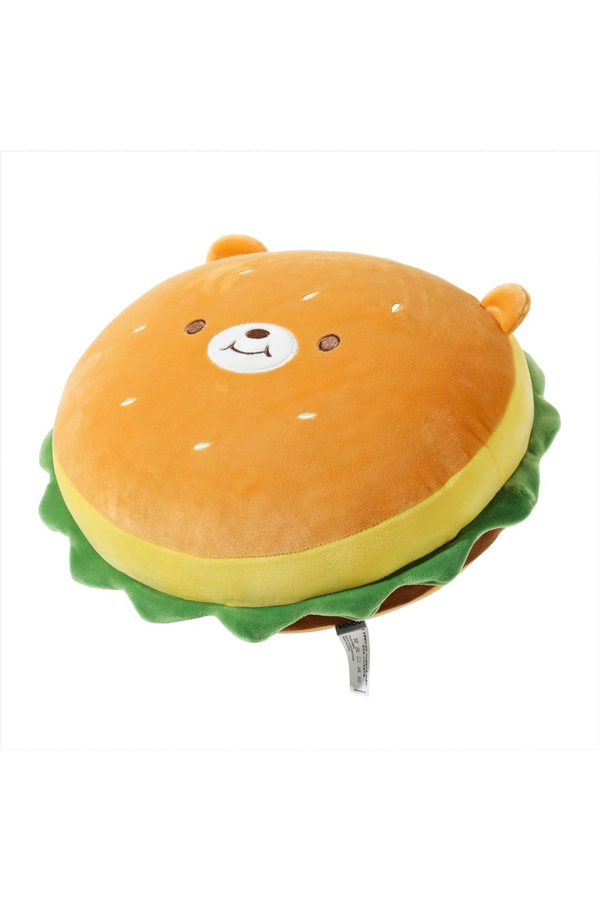 Yiyecek Serisi Shiba Inu Peluş Yastık - Hamburger 38 Cm