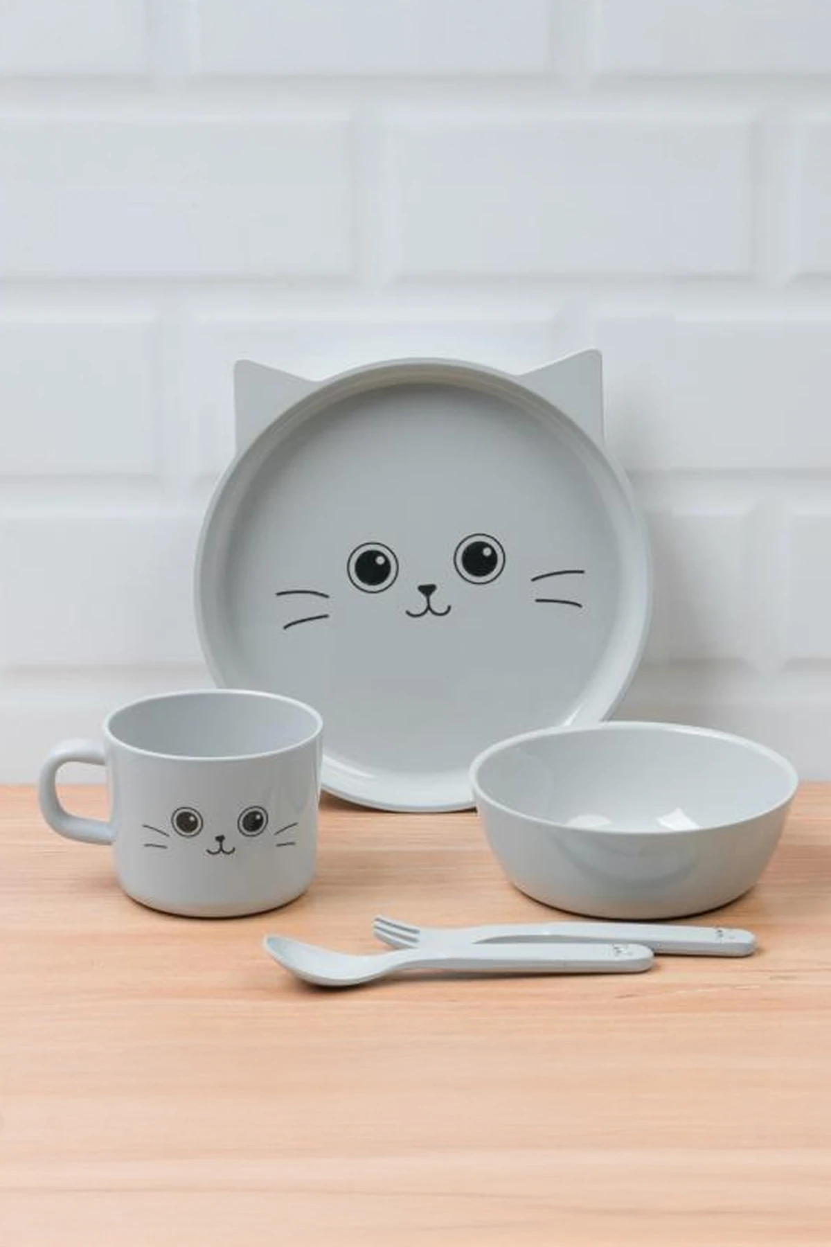 Sevimli Evcil Hayvan Serisi 5 Parça Çatal Kaşık Bıçak Seti