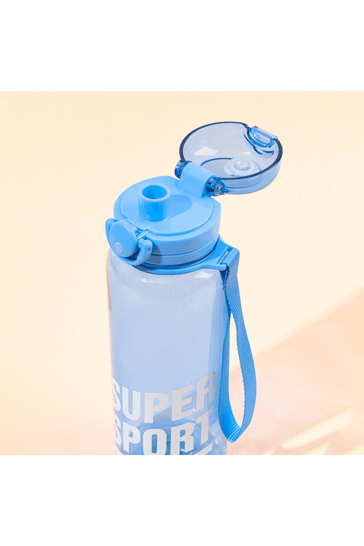Sıçrayan Kapaklı Tritan Askılı Şişe 700Ml - Mavi