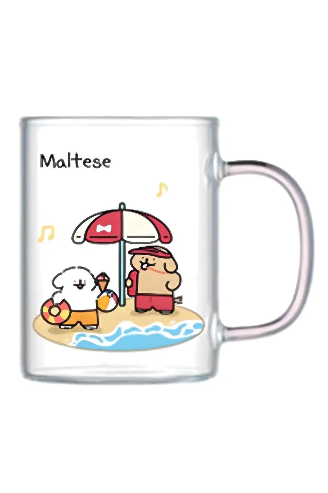 Maltese Lisanslı Borosilikat Cam Bardak (420ml) - Pembe