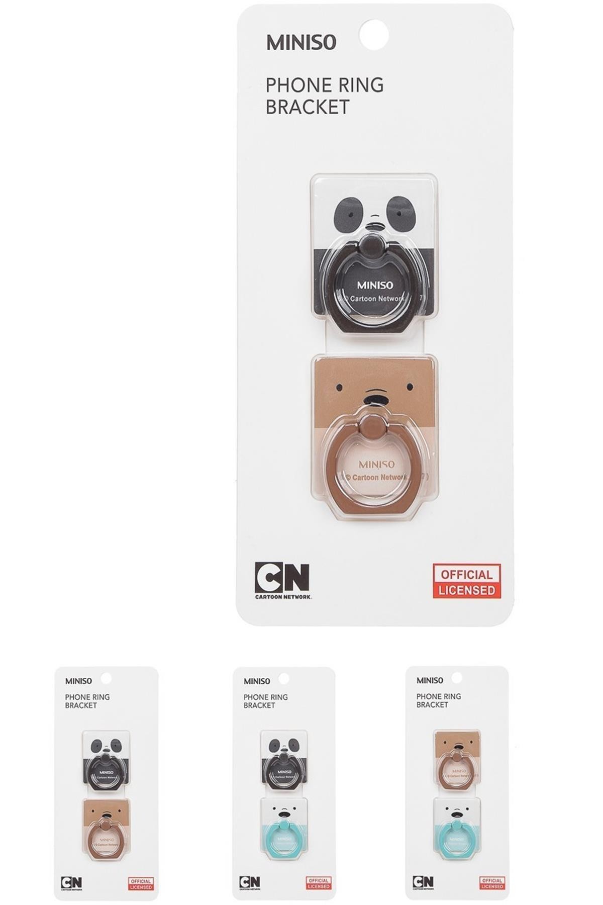 We Bare Bears Halka Braketi Telefon Yüzüğü 2''Li