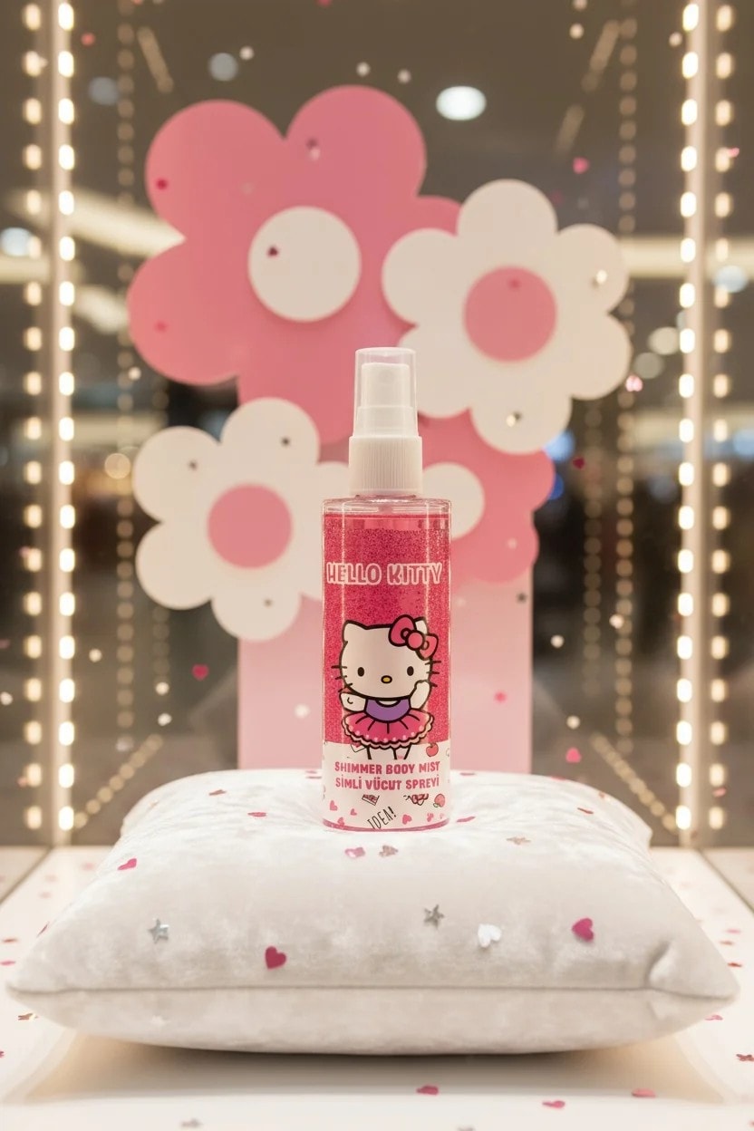 Hello Kitty Body Mist - Tazeleyici ve Simli Vücut Spreyi!