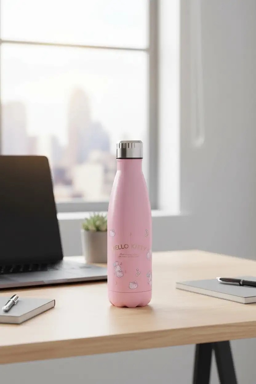 Sanrio Lisanslı Parti Serisi Termos Şişe (500ml) - Hello Kitty