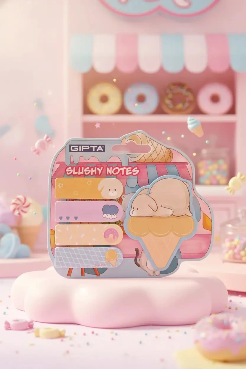 Gıpta Slushy Notes Yapışkanlı Not Kağıdı – 20 Yaprak Renkli Tasarım Sayfa İşaretleyici Bloknot