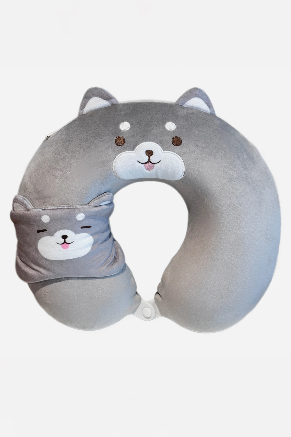Sevimli Hayvan Serisi Uyku Gözlüklü Hafızalı Boyun Yastığı