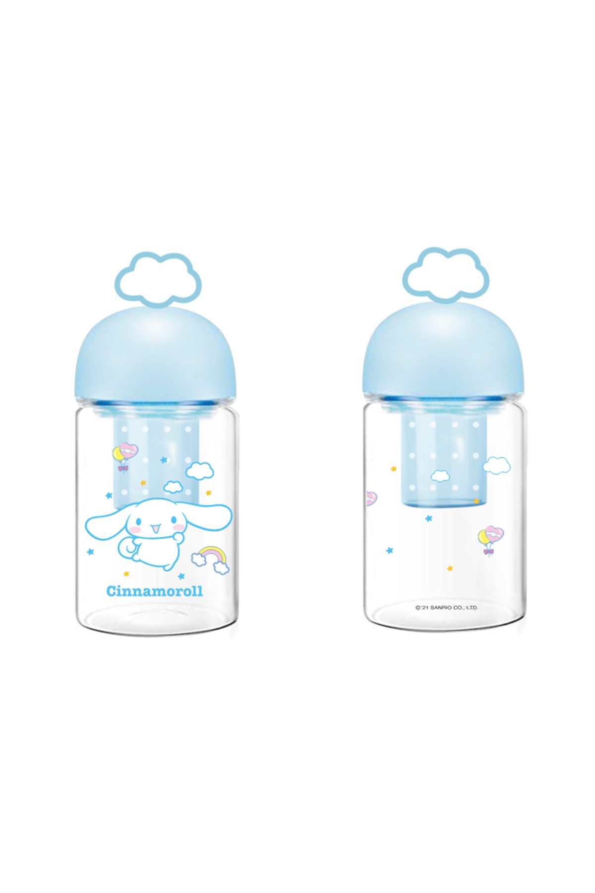 Sanrio Lisanslı Süzgeçli Borosilikat Cam Şişe - Cinnamoroll