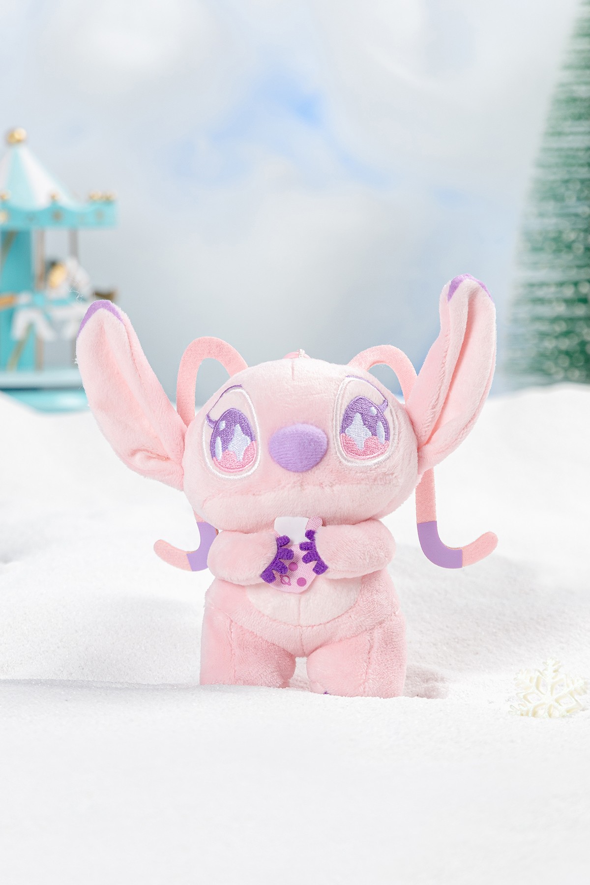Disney Lilo&Stitch Lisanslı Parti Serisi Peluş Çanta Süsü Anahtarlık - Angel
