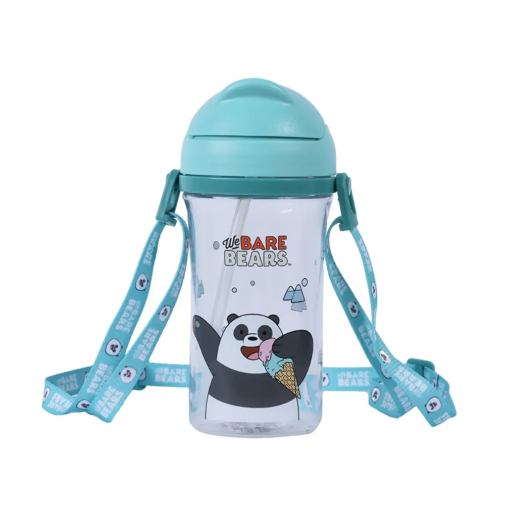 We Bare Bears Lisanslı Taşıma Askılı Suluk (400ml) - Panda