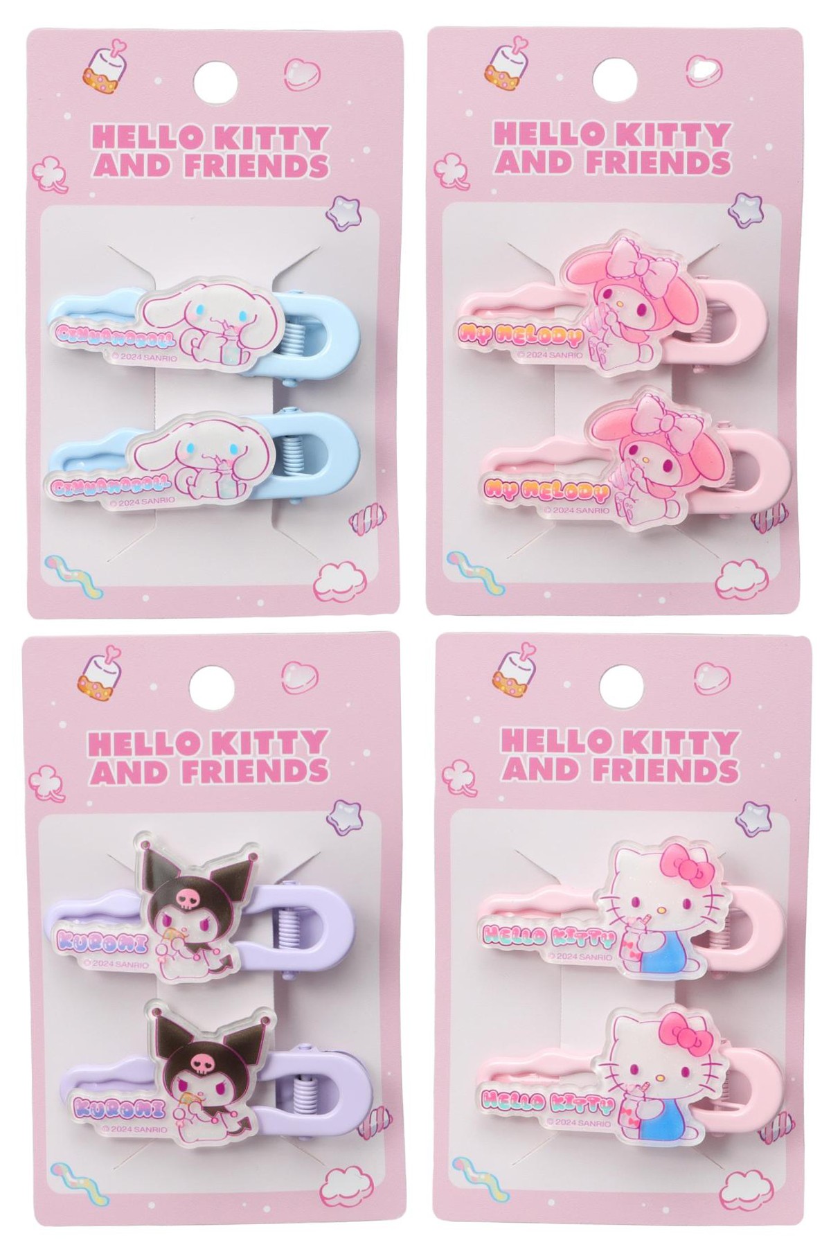 Sanrio Lisanslı Hello Kitty ve Arkadaşları Serisi Boncuklu Toka