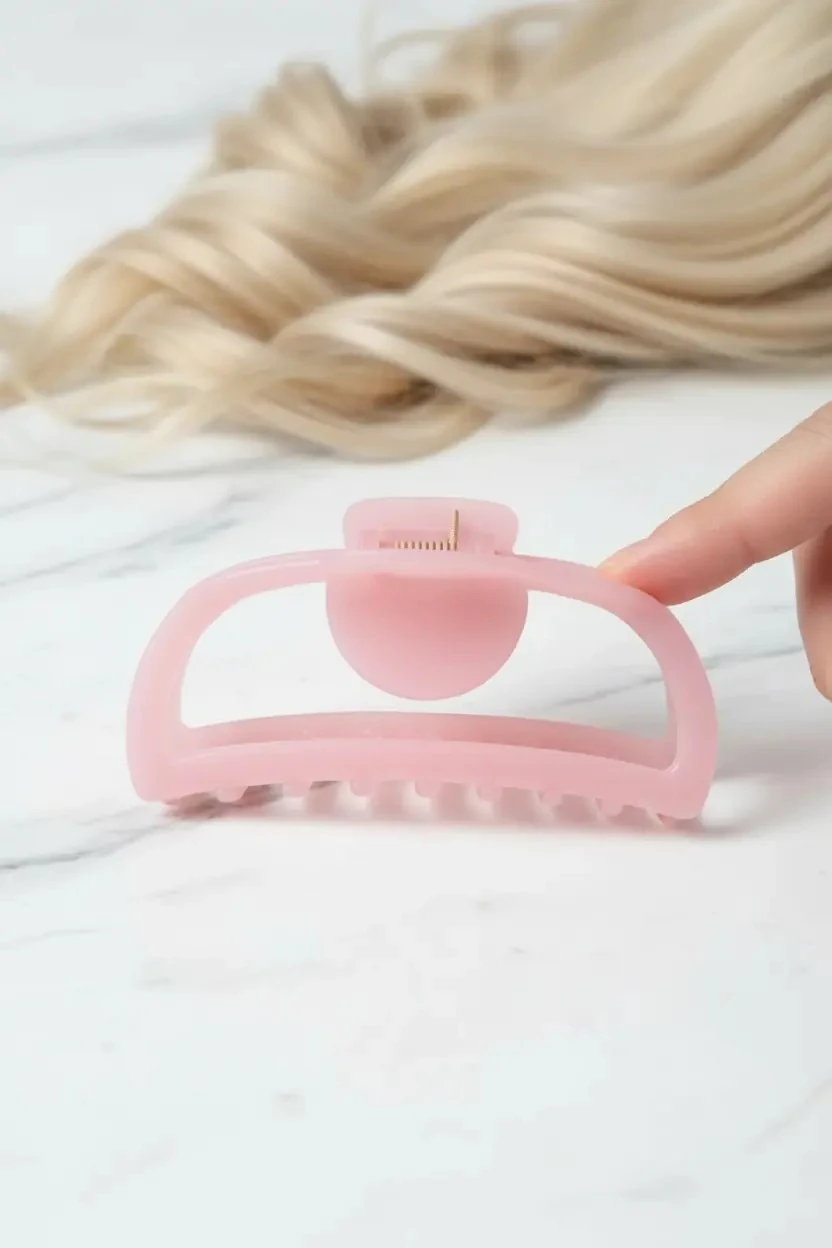 Miniso Lisanslı Ortası Boşluklu Büyük Boy Saç Klipsi – Selüloz Asetat