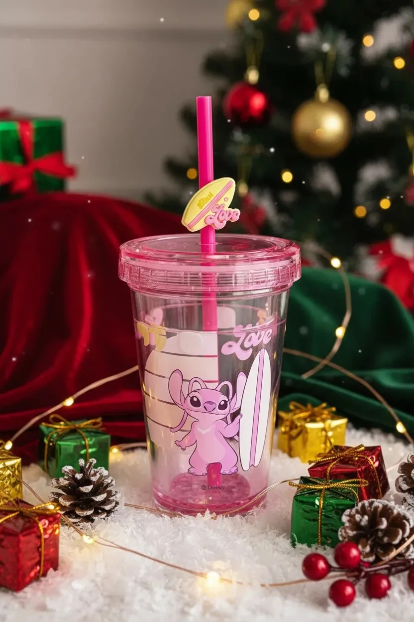 Disney Lilo&Stitch Lisanslı Plastik Su Kabı 320ml (Angel)