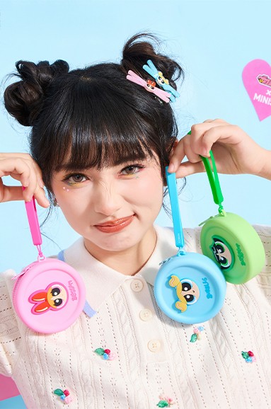 Powerpuff Girls Lisanslı Silikon Bozuk Para Çantası - Blossom