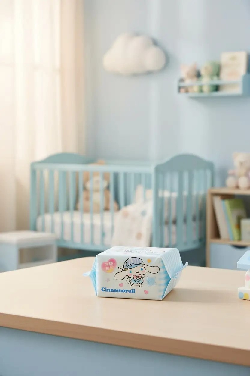 Sanrio Lisanslı Cinnamoroll İnci Dokulu Kuru Mendil (25 Mendil)