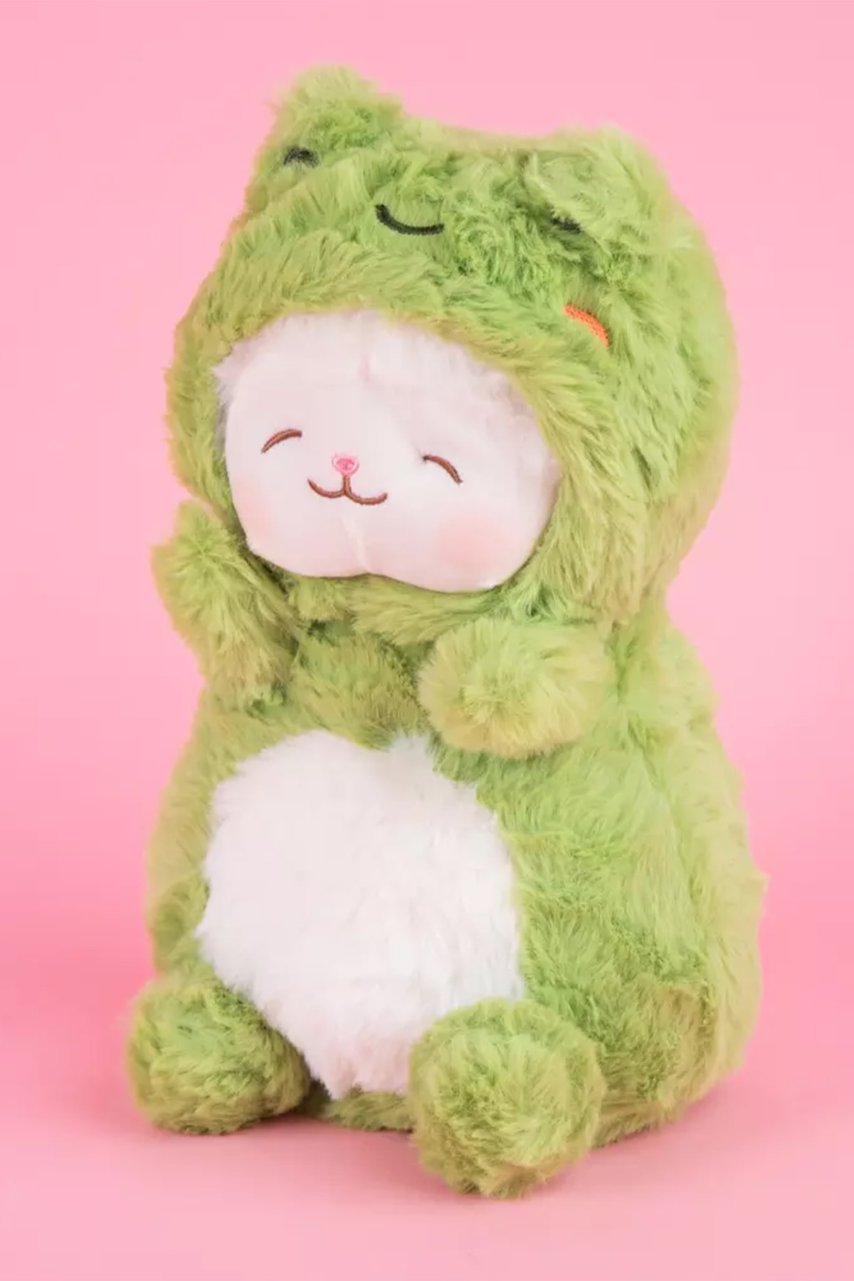 Kostümlü Kuzu Peluş Oyuncak (25cm) - Kurbağa