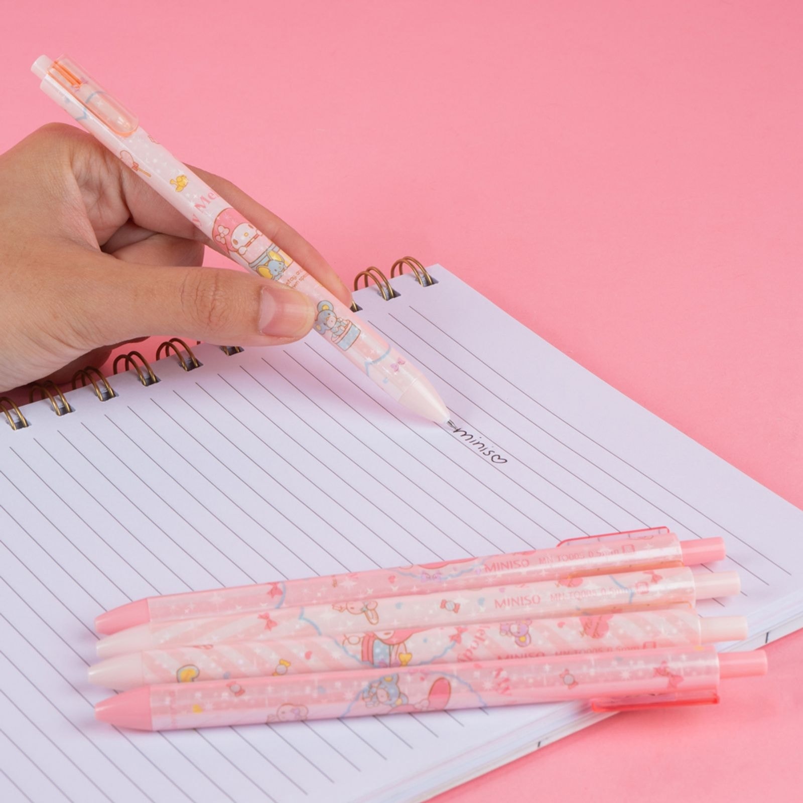 Sanrio Lisanslı 5'Li Tükenmez Kalem Seti (0.5Mm, Siyah) - My Melody