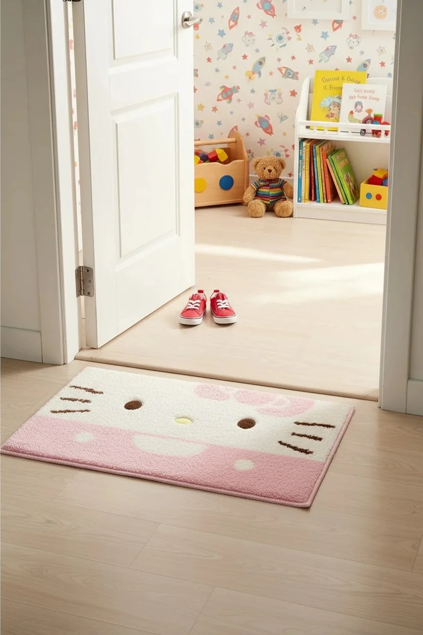 Sanrio Hello Kitty Lisanslı Küçük Halı - Pembe