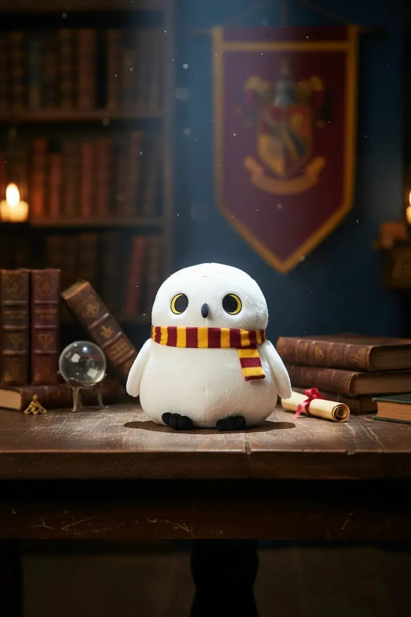 Harry Potter Lisanslı 35 cm Atkılı Hedwig Peluş Oyuncak