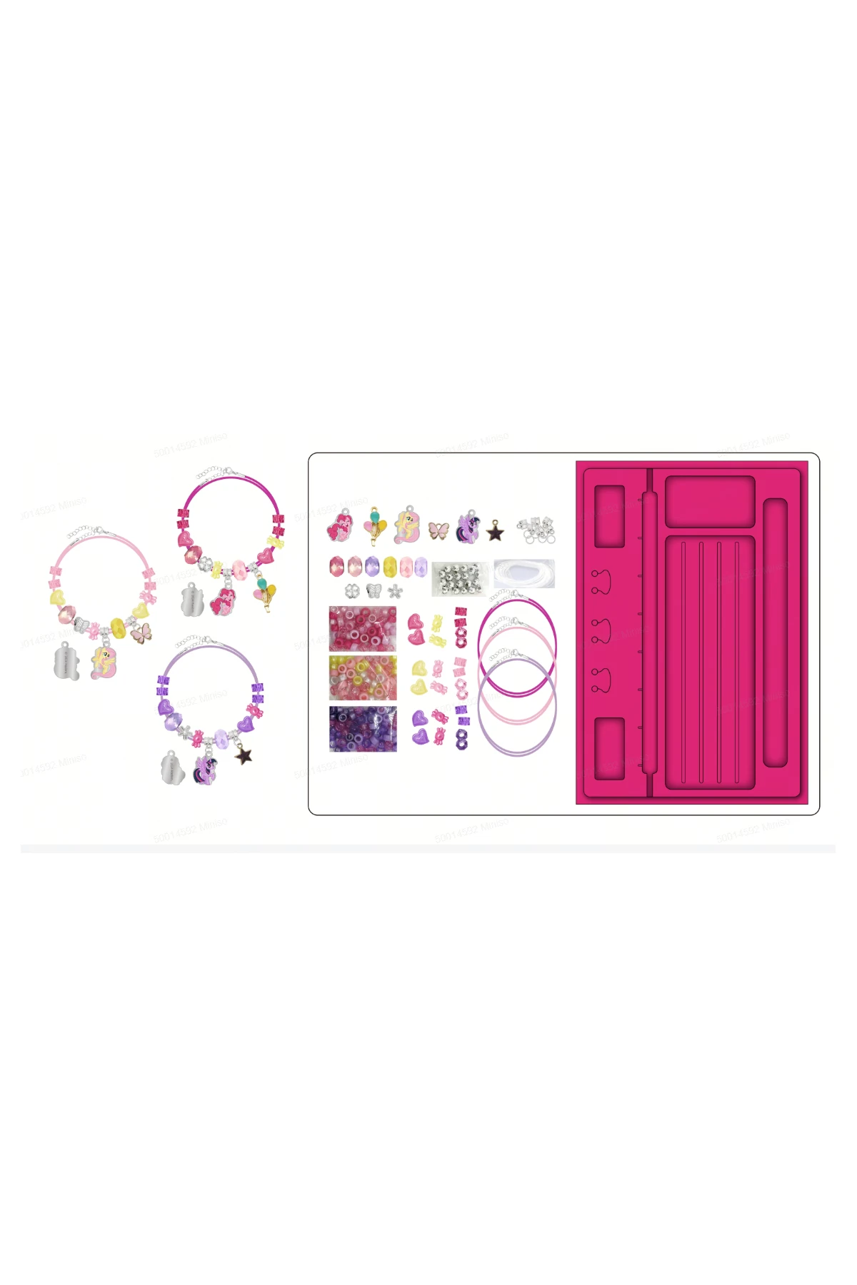 My Little Pony Lisanslı Parlak Boncuk Bileklik Yapım Kiti (Örgü Aleti Dahil)