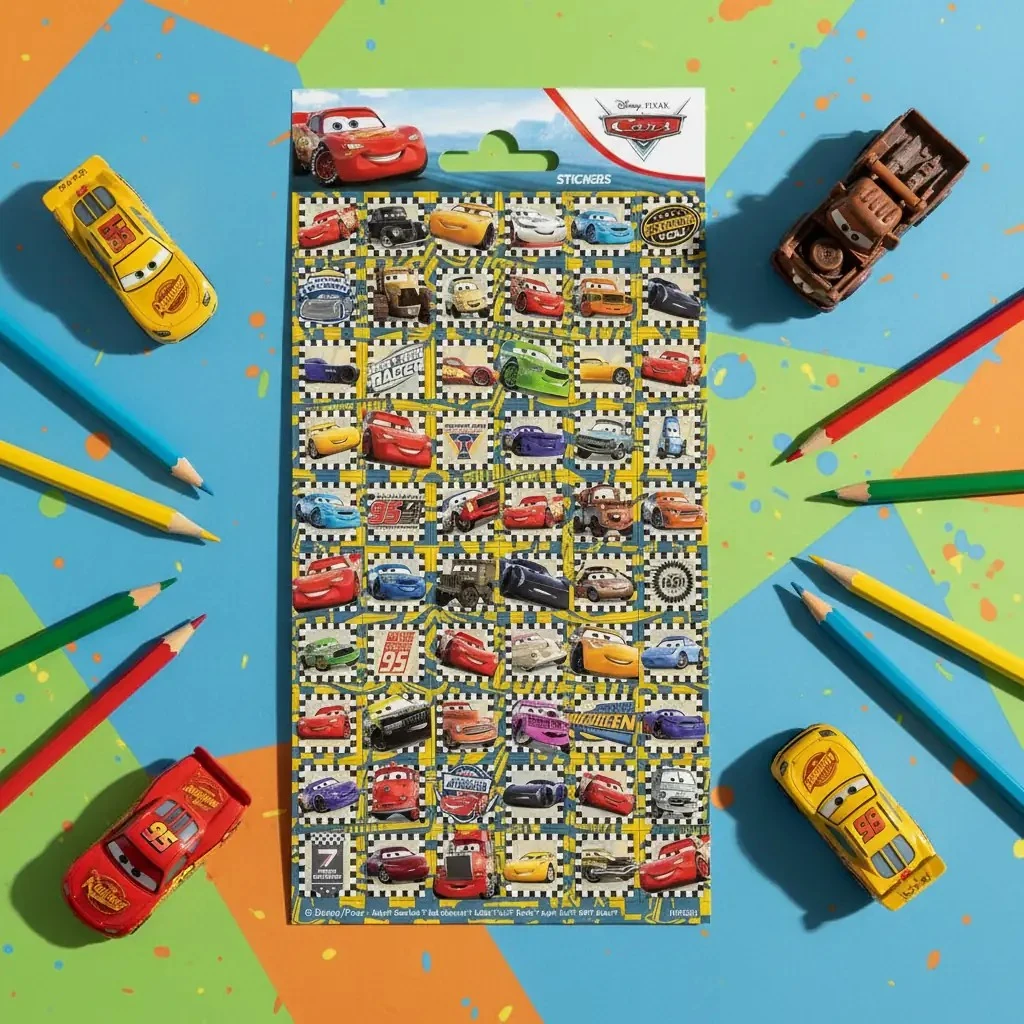 Taros Disney Lisanslı Cars Sticker Seti – Renkli ve Eğlenceli