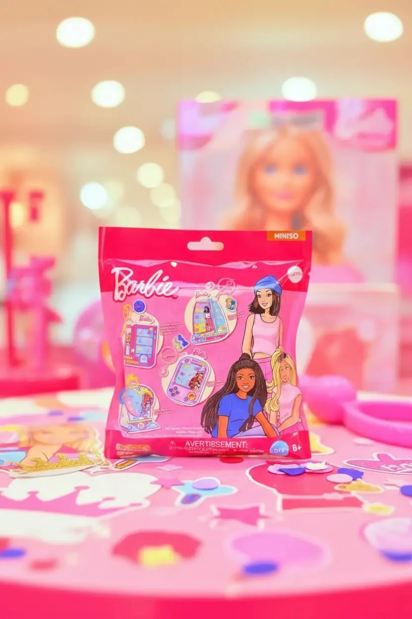 Barbie Lisanslı Kendin Yap Sallanan Eğlenceli Figürlü Anahtarlık ve Çanta Süsü Seti - Sürpriz Blind Box