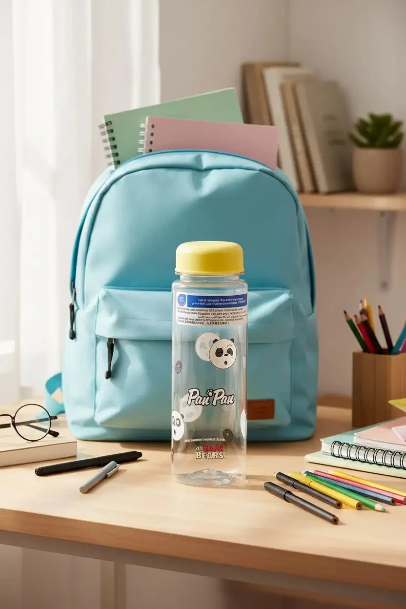 We Bare Bears Lisanslı Plastik Şişe (500Ml) - Panda