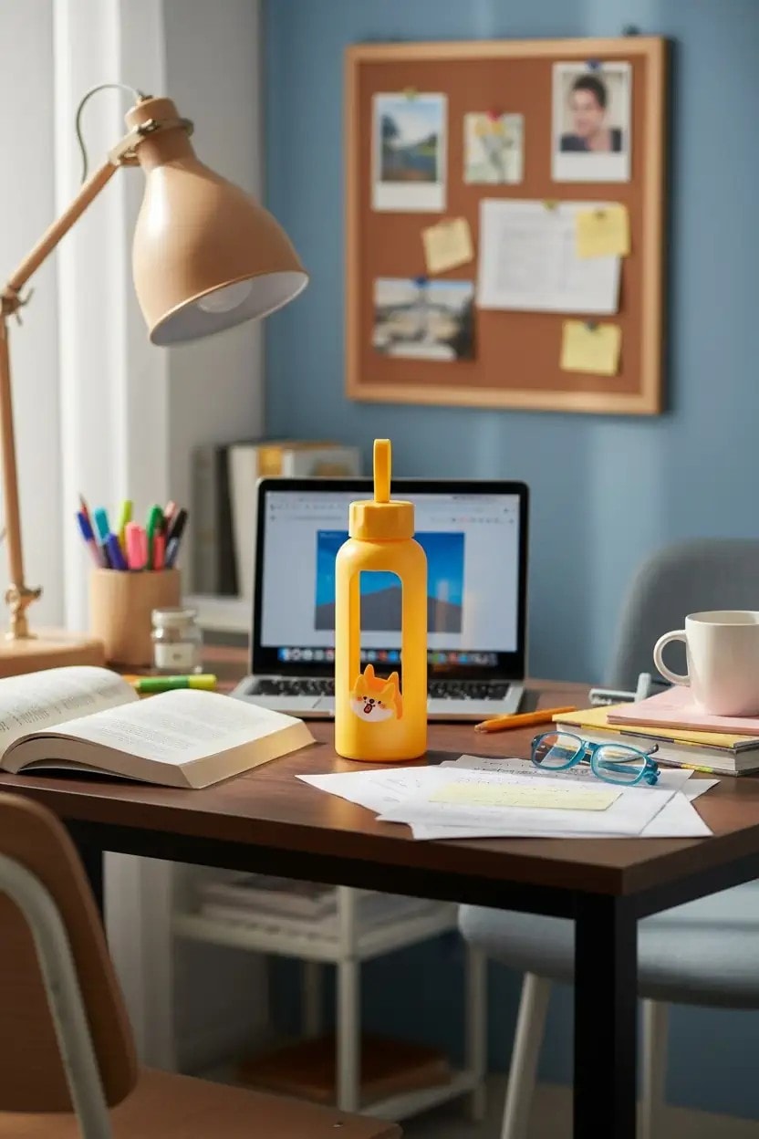 Sevimli Pet Serisi Plastik Cam Şişe 300Ml - Shiba Inu