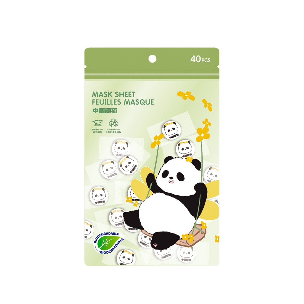 Çinli Panda Bambulu Sıkıştırılmış Yüz Maskesi (35 Adet)
