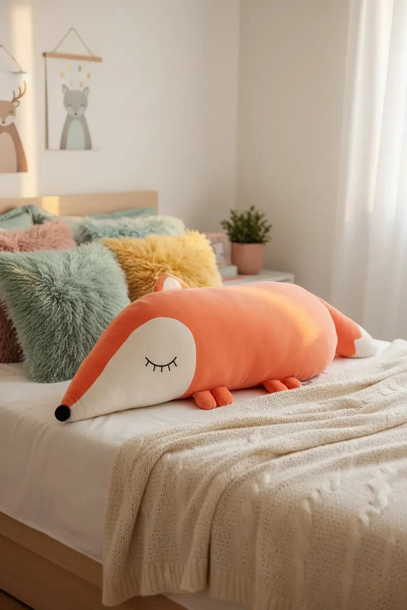 Miniso Lisanslı Sevimli Tilki Peluş Oyuncak 92 Cm – Dev Boy Sarılmalık Yumuşak