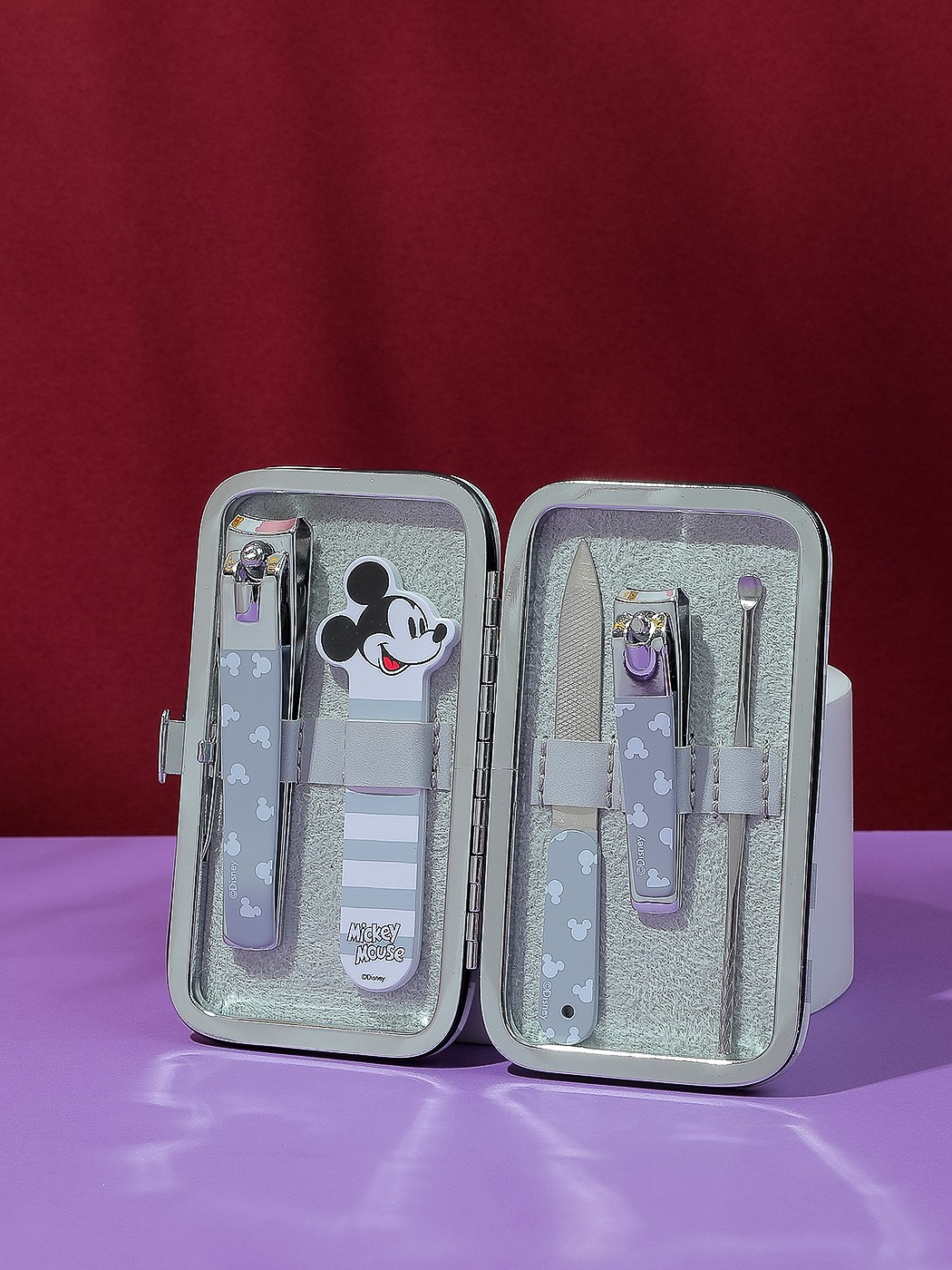 Mickey Mouse Lisanslı Çantalı 5 Parça Manikür Seti