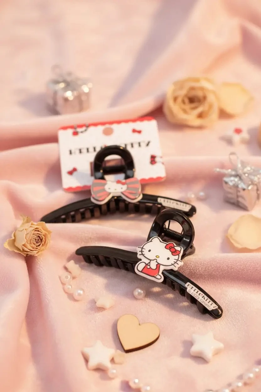 Hello Kitty Lisanslı Saç Pençesi Tokası – Güçlü Tutuşlu & Figür Detaylı