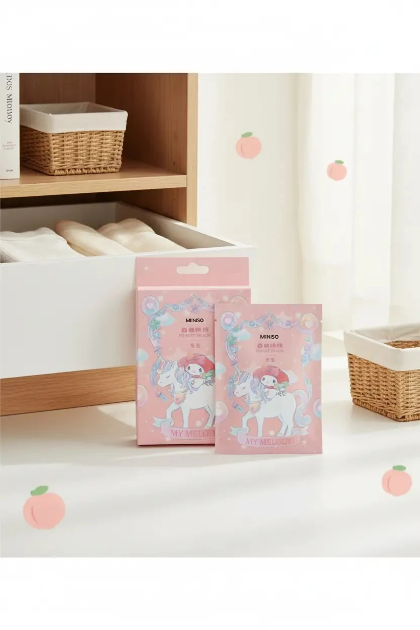 Sanrio Lisanslı My Melody Kokulu Kese (Orman Şeftali) – Dolap & Çekmece Tazeleyici