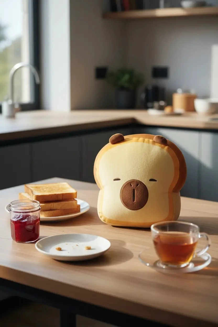 Miniso Lisanslı Pişirme Serisi Mimi Bara Dilim Ekmek Peluş Yastık 18 Cm – Yumuşacık