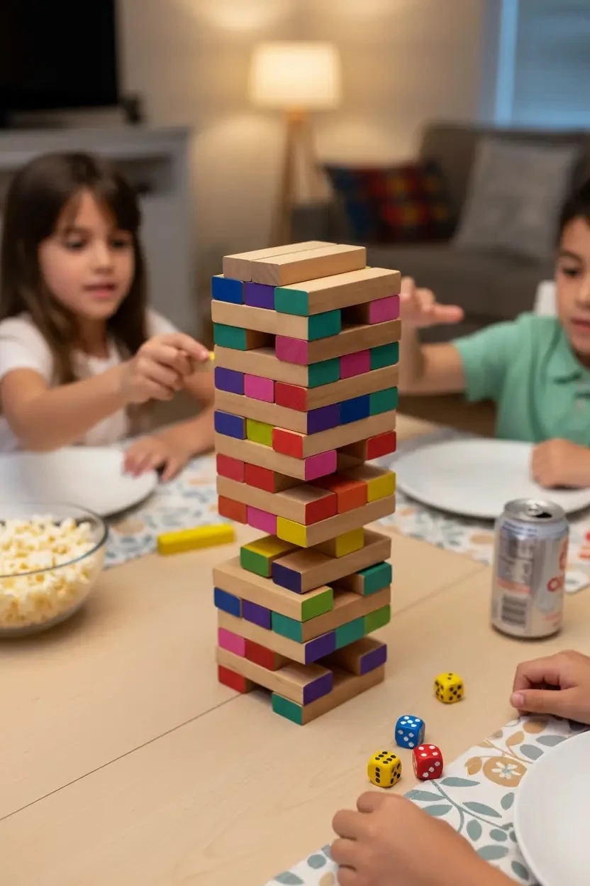 Miniso Lisanslı Ahşap Denge Kule Oyunu 48 Parça – Eğlenceli Strateji Ve Aile Oyunu
