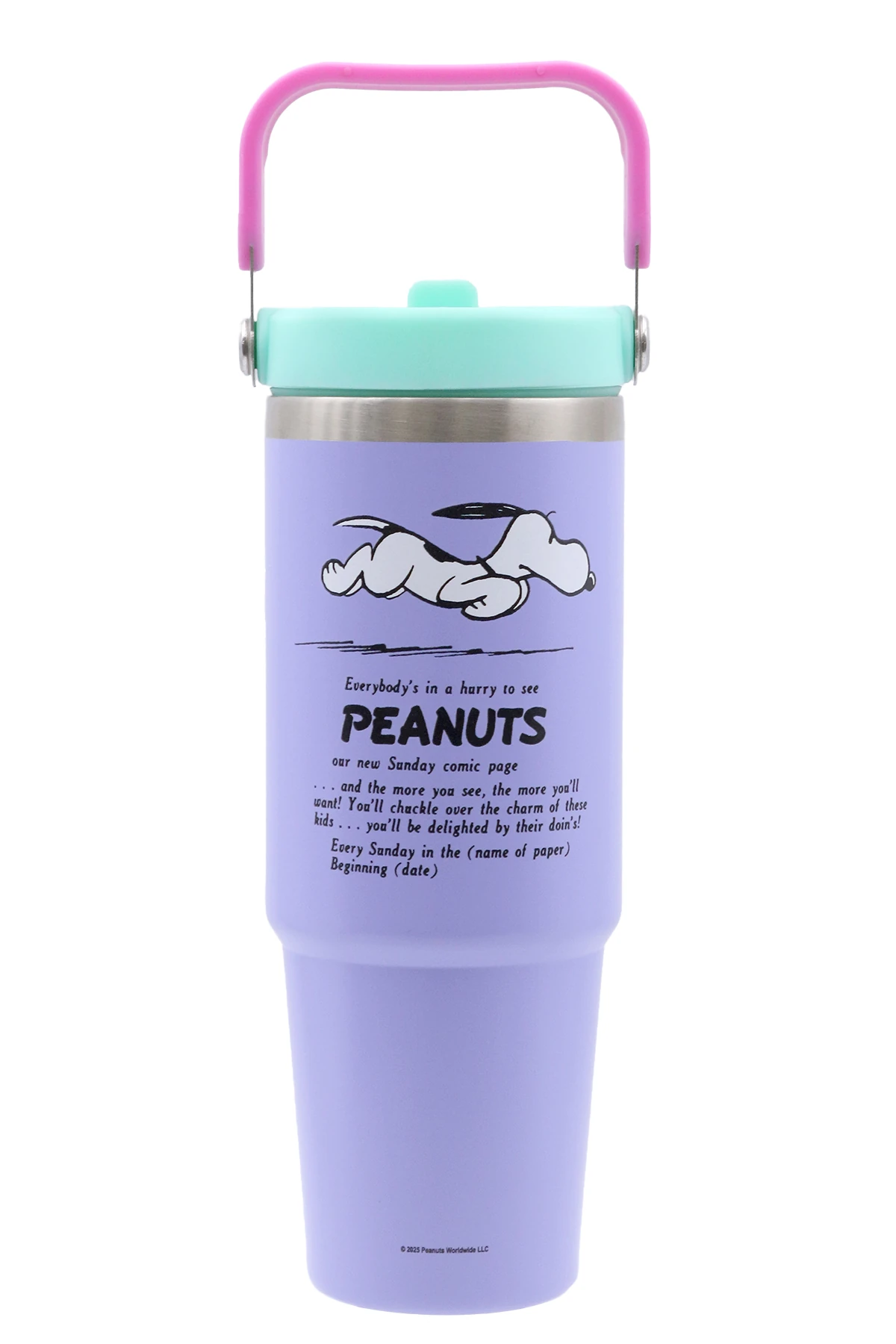 Snoopy Lisanslı Vintage Serisi Tutacaklı Çelik Matara (880 ml)