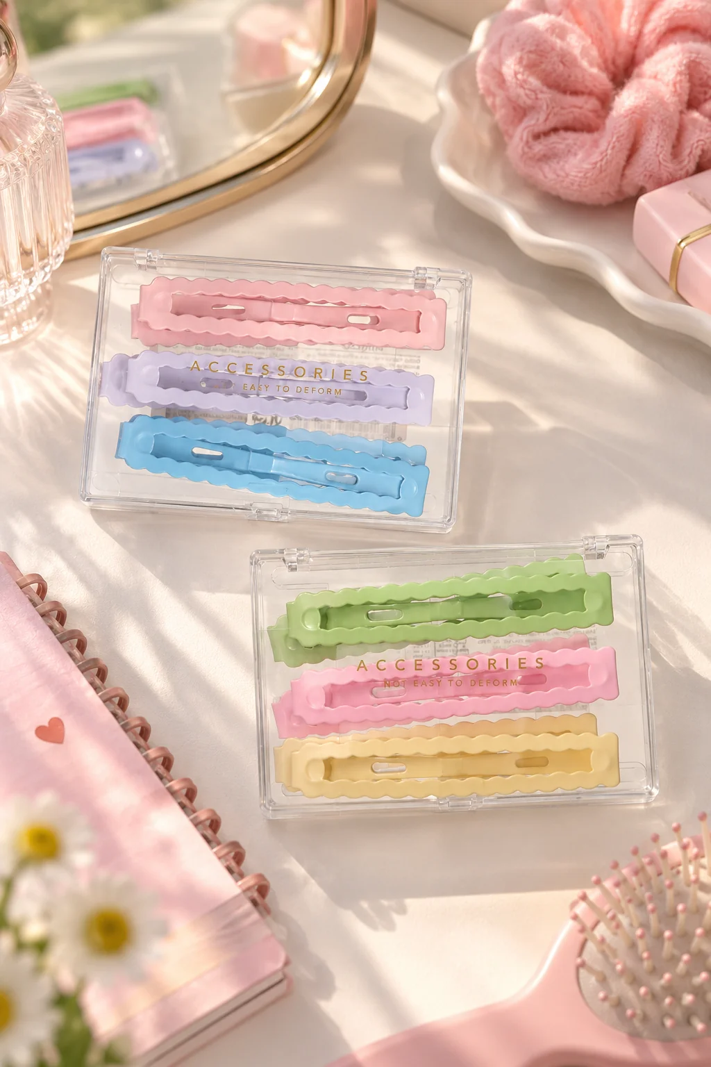 Miniso Lisanslı Basic Serisi Saç Tokası 6lı Paket – Karışık Renkli Uzun Dalgalı Toka