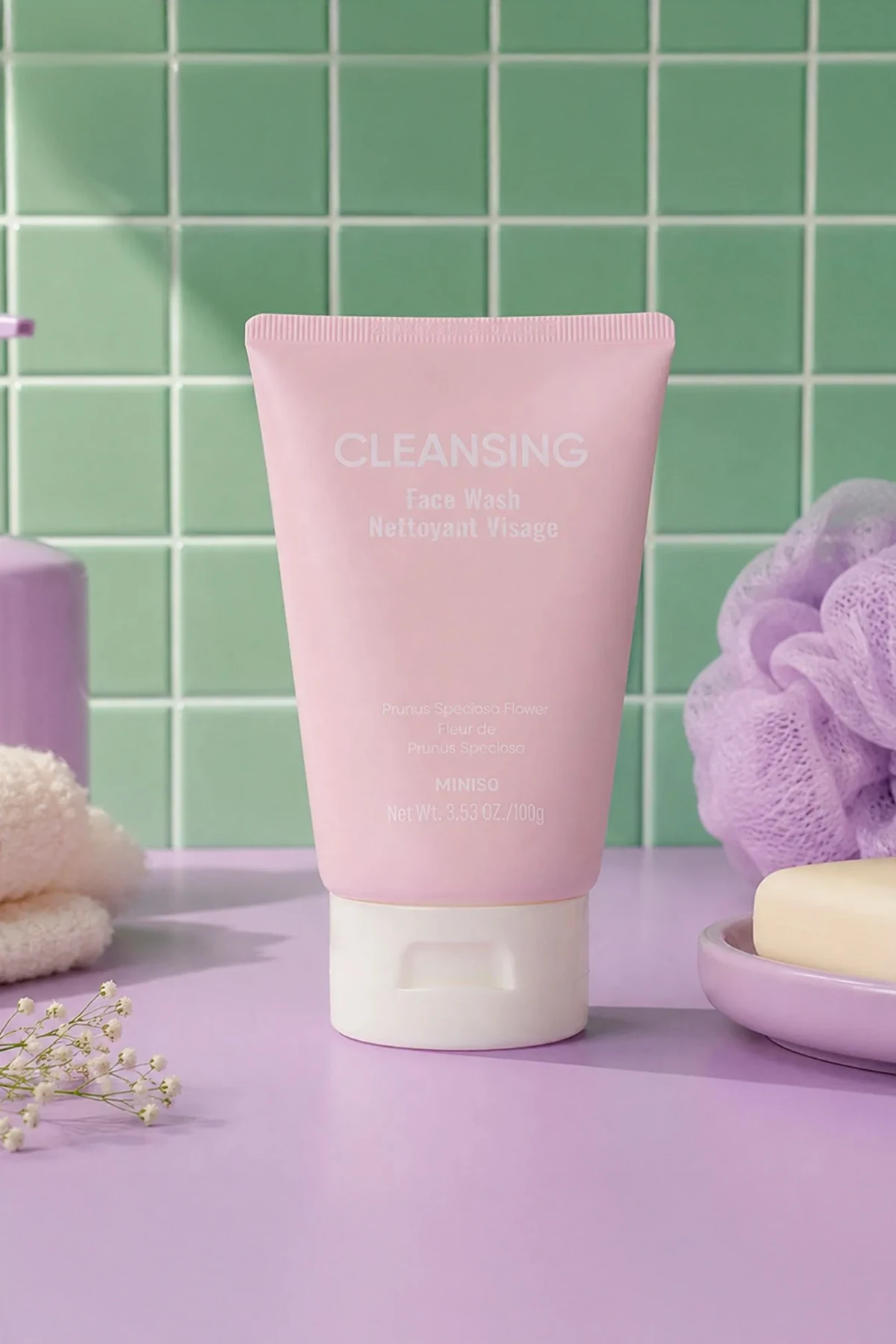 Miniso Lisanslı Temizleyici Yüz Yıkama Jeli – Prunus Speciosa Çiçekli