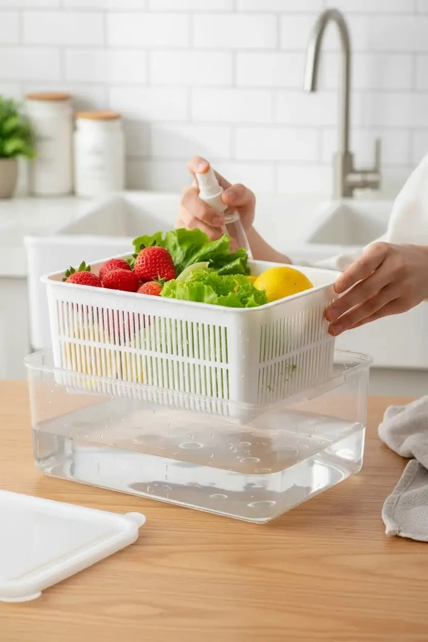 Süzgeçli Kapaklı Gıda Saklama Kutusu 1700 ml