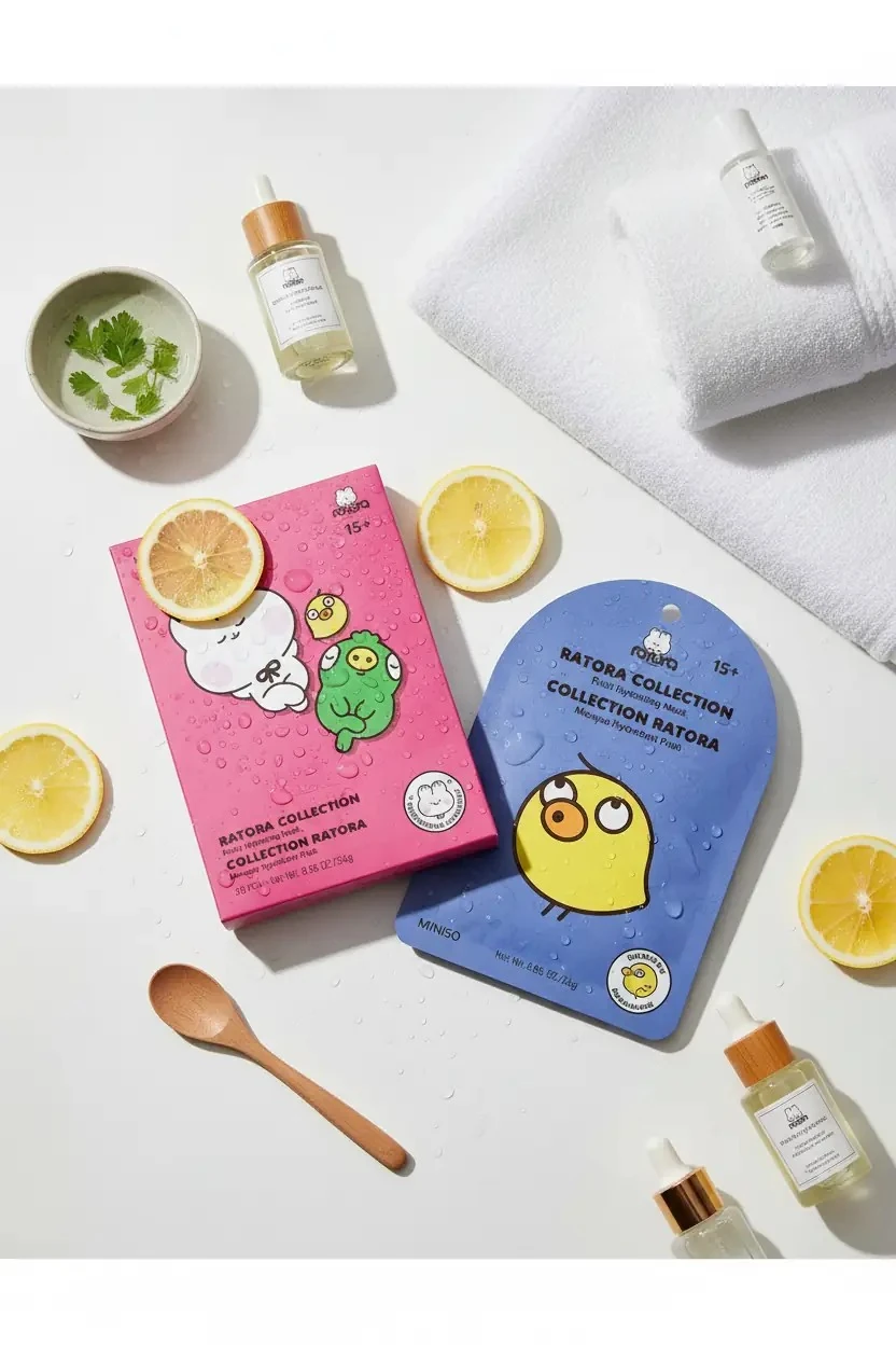Miniso Lisanslı Ratora Serisi Meyve Özlü Kağıt Yüz Maskesi – Limon