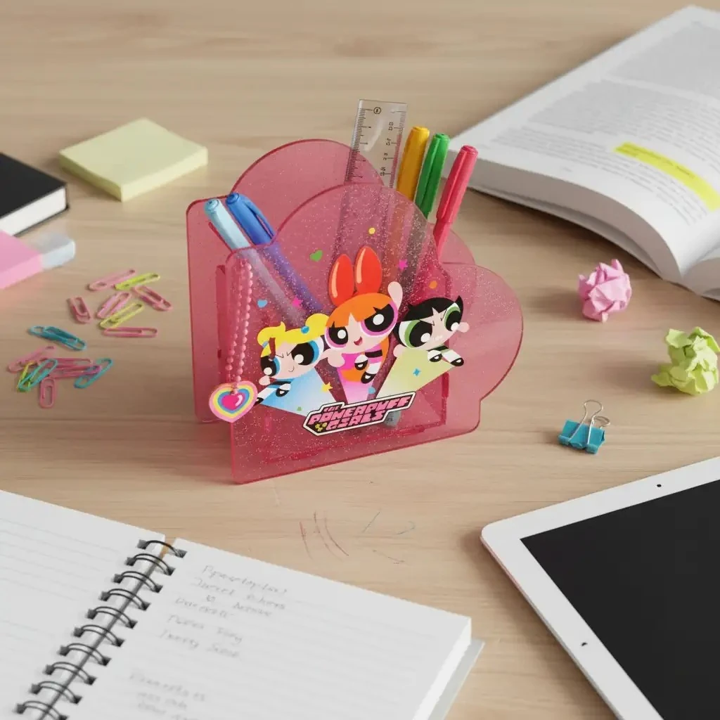 Powerpuff Girls Lisanslı Kalpli Kalemlik