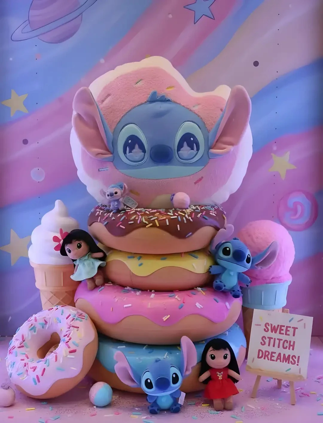 Disney Lilo & Stitch Lisanslı Parti Serisi Donut Şekilli Yastık