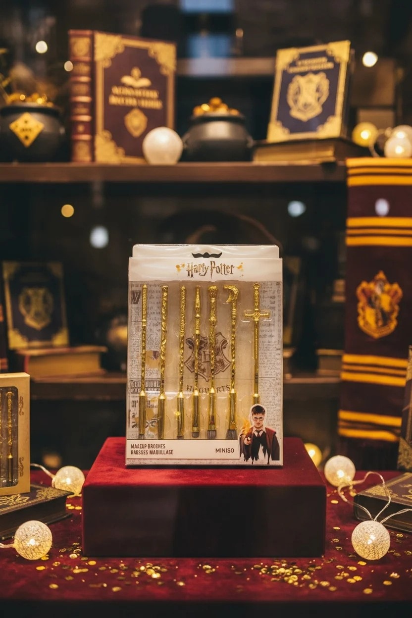 Harry Potter Lisanslı Çantalı Makyaj Fırçası Seti (8 Adet)
