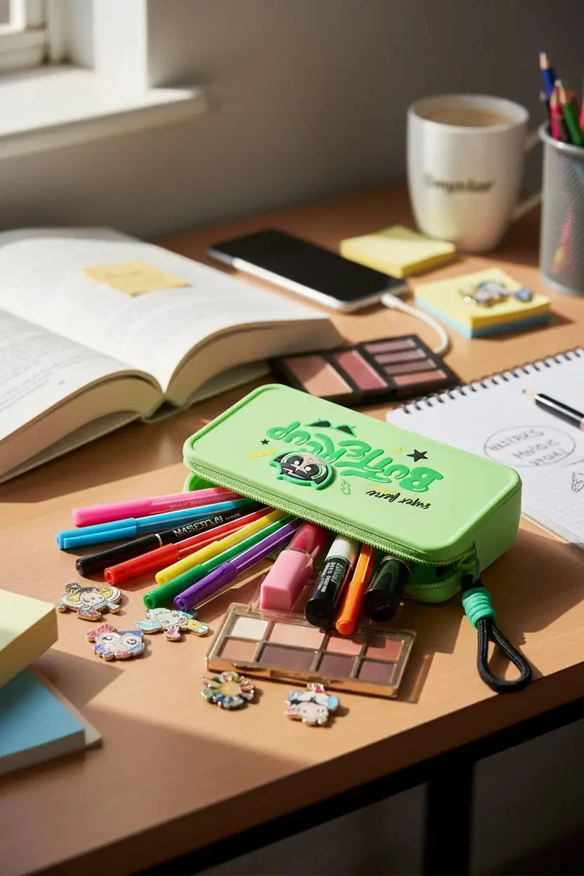 Powerpuff Girls Lisanslı Buttercup Kozmetik Çantası – Cesur Tasarım 18 Cm