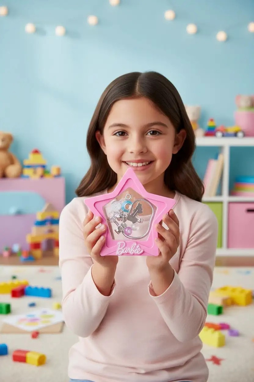 Barbie Lisanslı Yıldız Kutulu Kendin Yap Bileklik Seti