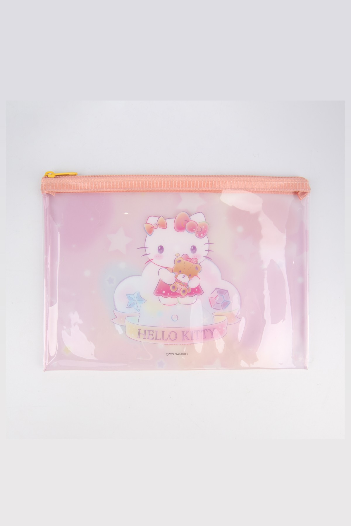 Sanrio Lisanslı Pvc Şeffaf Kalemlik (20*14,5Cm) - Hello Kitty