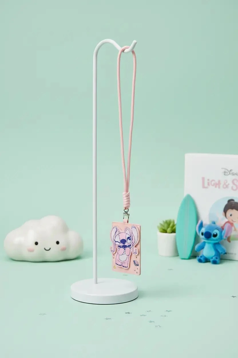 Disney Angel Lisanslı Kart Tutuculu Anahtarlık – Boyun Askılı Şehir Ve Okul Aksesuarı 18,5 Cm