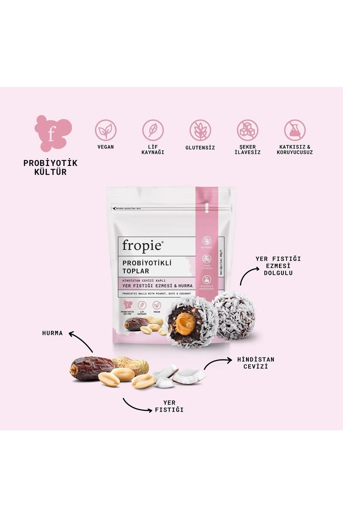 Froipe Hindistan Cevizi Yer Fıstığı Ezmesi Probiyotik Toplar