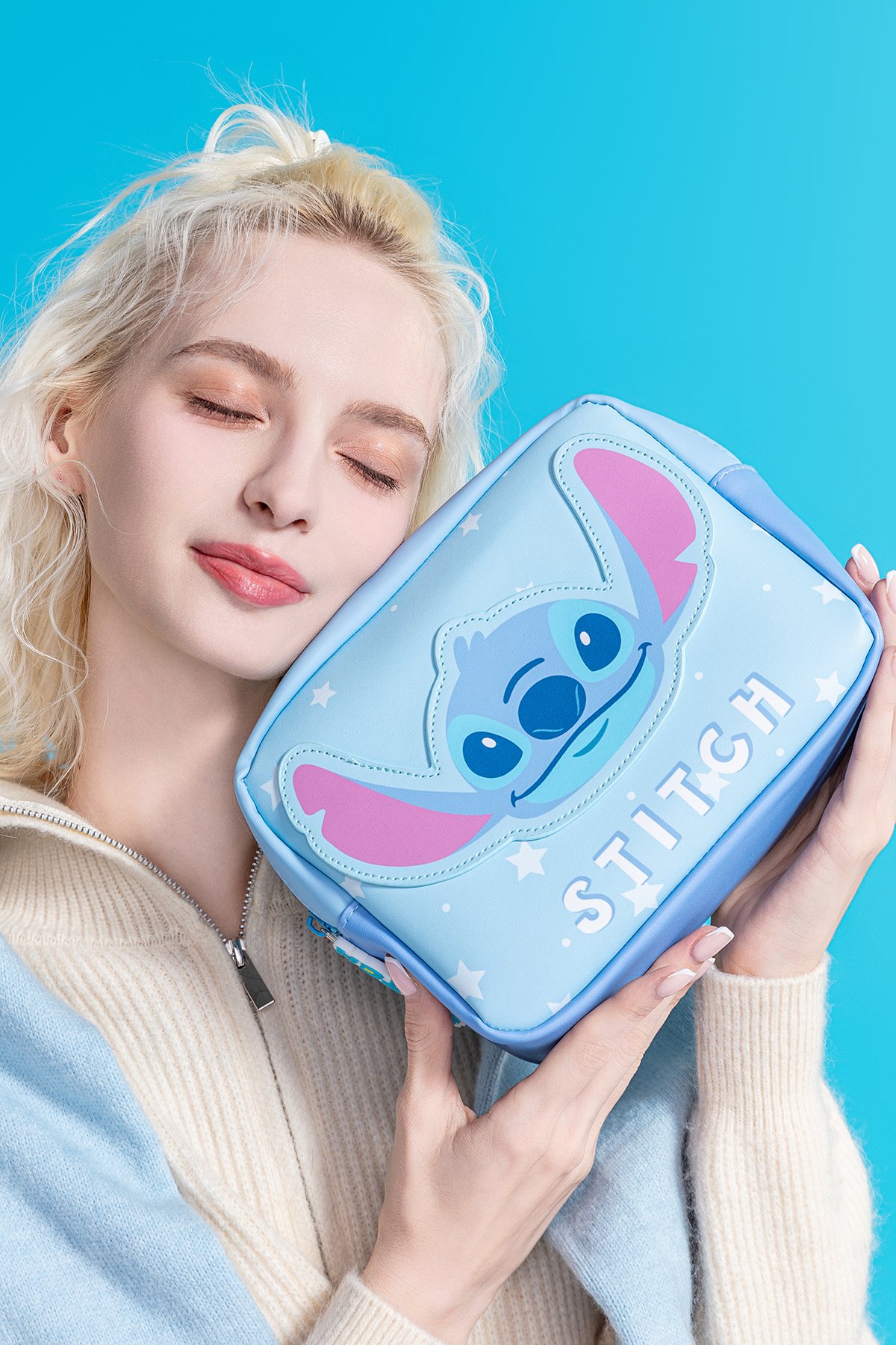 Disney Lilo&Stitch Lisanslı Kare Kozmetik Çantası (L)